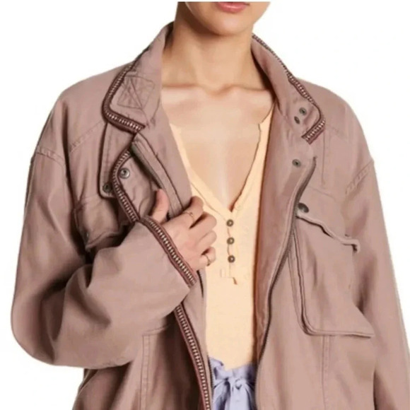 Free People Flight Line Bomber Jacket Size S - Picture 3 of 14